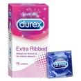 thumbnail image 1 of Durex Extra Ribbed Condoms for Men – 10 Count, 1 of 2