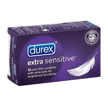 Durex Extra Sensitive Lubricated Condoms - 12 Ea, 3 Pack