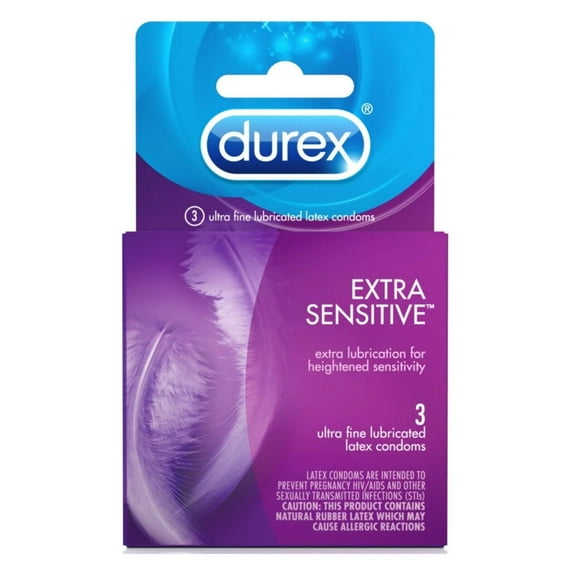 Durex Extra Sensitive Lubricated & Ultra Thin Premium Condoms Choose Count - Choose Type & Count Latex