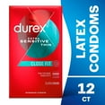 thumbnail image 1 of Durex Extra Sensitive Lubricated Ultra Thin Premium Condoms, Close Fit, 12 Count, 1 of 17