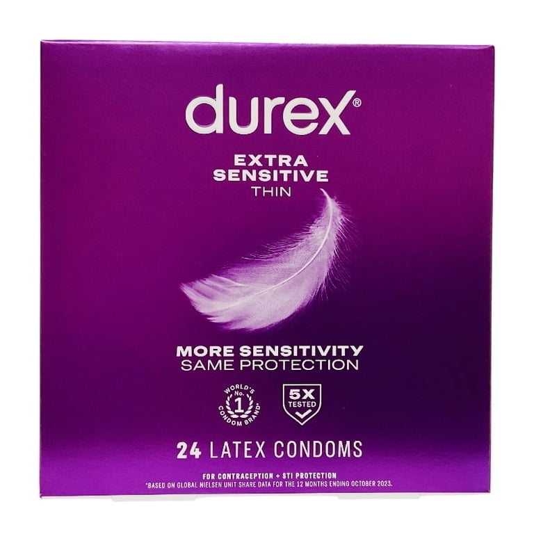 Durex Extra Sensitive Ultra Thin Condoms with Extra Lube, 24 Ea, 6 Pack - Walmart.com Durex Extra Sensitive Ultra Thin Condoms with Extra Lube, 24 Ea, 6 Pack - Walmart.com