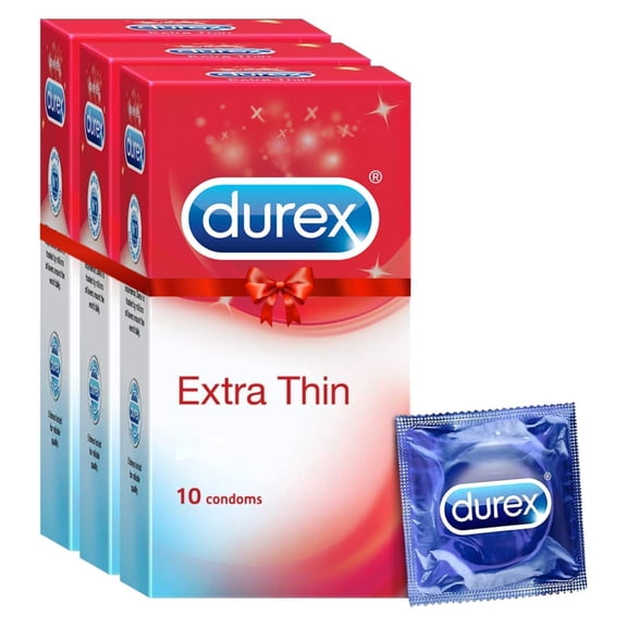 Durex Extra Thin Condoms for Men 30 Condoms