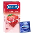 thumbnail image 1 of Durex Extra Thin Wild Strawberry Condoms For Men - 10s, 1 of 5