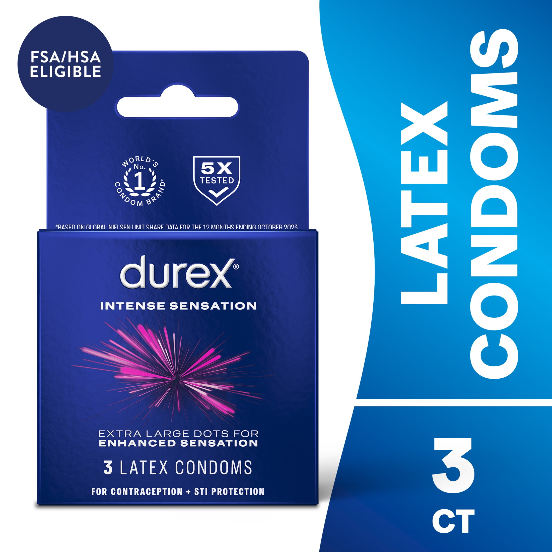 187【新品・未使用】AMBROSIO　MONTREAL　DUREX Durex Intense Sensation Extra Large Dots Lubricated Latex