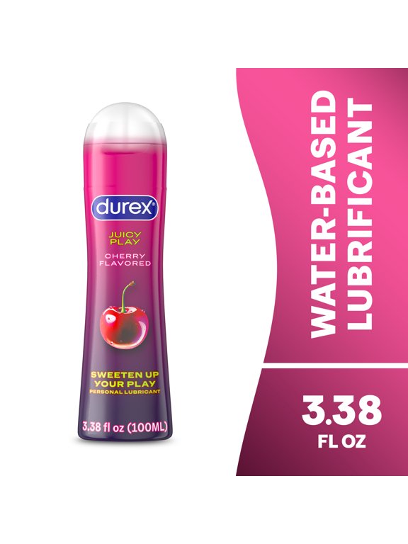 Juicy Play Water Based Lube for Sex, Personal Flavored Lubricant, Cherry, 3.38 fl oz