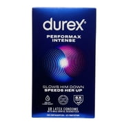 Durex Performax Intense Lubricated Latex Condoms-12 ct