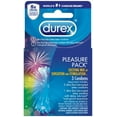 thumbnail image 1 of Durex Pleasure Pack, Assorted Lubricated Premium Condoms, 3 ct (Pack of 2), 1 of 7