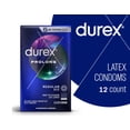 thumbnail image 1 of Durex Prolong + Brass Lunamax Pocket Case, Climax Control Ribbed Latex Condoms with Delay Lubricant-12 Count, 1 of 4