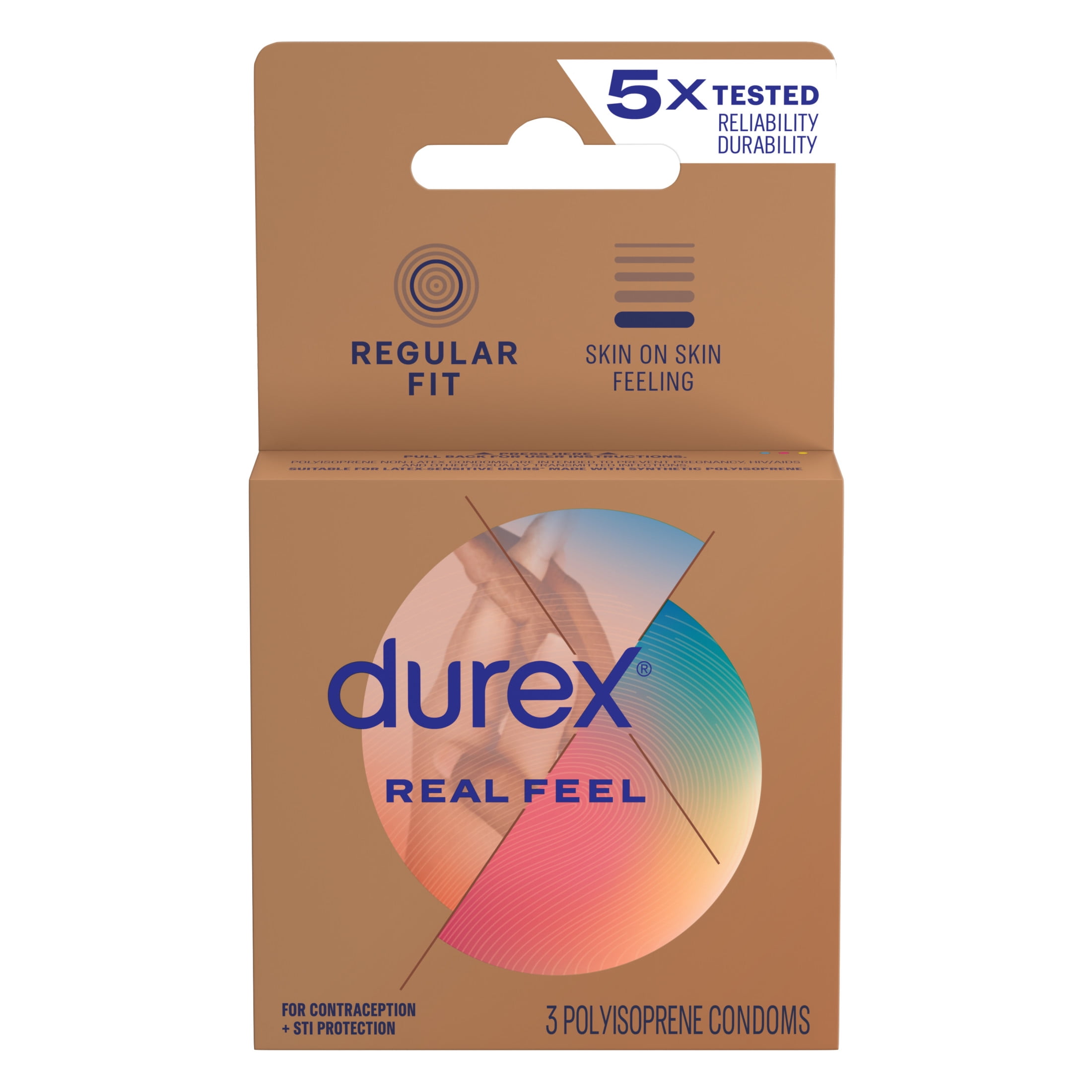 Durex Real Feel Avanti Bare Polyisoprene Non-Latex Condoms, 3 Count ...