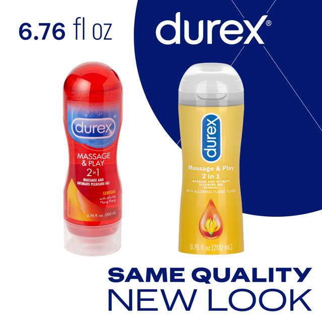 Durex Sensual Massage & Play 2 in 1, Massage Gel and Personal Lubricant