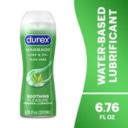 Durex Touch & Play Water Based Personal Lubricant for Sex, Massage & Pleasure, Aloe Vera, 6.76 fl oz