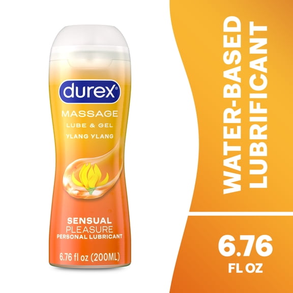 Durex Touch & Play Water Based Personal Lubricant for Sex, Massage & Pleasure, Ylang Ylang, 6.76 fl oz