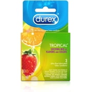 Durex Tropical Coloured & Flavoured Condoms 3 In 1 Pack