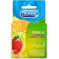 thumbnail image 1 of Durex Tropical Flavors Flavored Premium Condoms, 3 ct (Pack of 3), 1 of 4