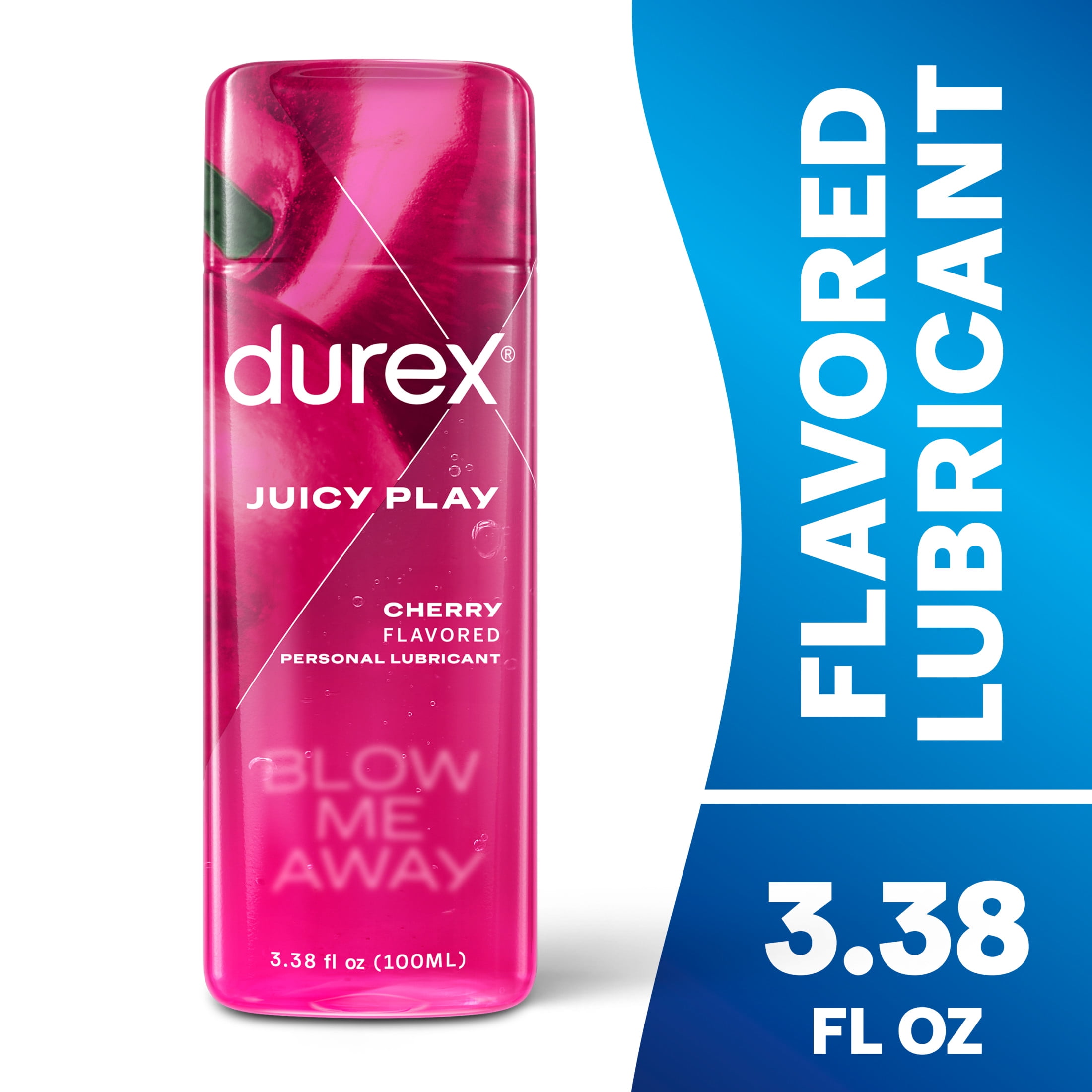 Durex Juicy Play Water Based Lube for Sex, Personal Flavored Lubricant,  Cherry, 3.38 fl oz - Walmart.com