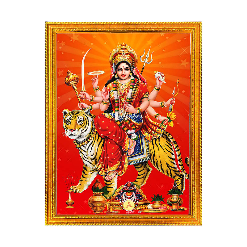 Durga-Religious God Photo Frame for Home & Pooja Room Decor - Walmart.com