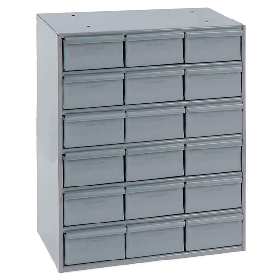 Durham 006-95 11-5/8 In. D Drawer Bin Cabinet, Gray
