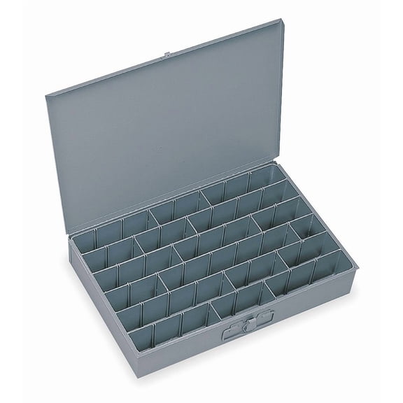 Durham, 099-95-D928, Compartment Box, 12 In D, 18 In W, 3 In H, Gray