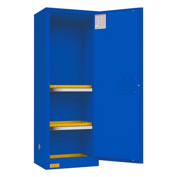 Durham 1022M-293T 22 gal Manual Corrosive Storage Cabinet, Blue