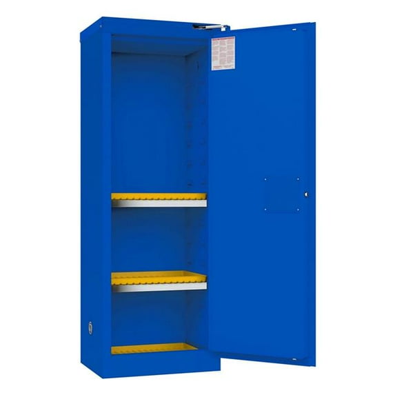 Durham 1022S-293T 22 gal Self Close Corrosive Storage Cabinet, Blue