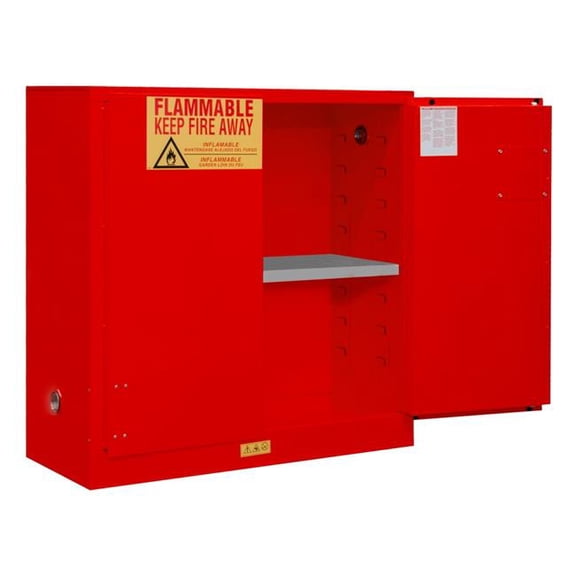 Durham 1030M-17 30 gal Manual Flammable Storage Cabinet, Red