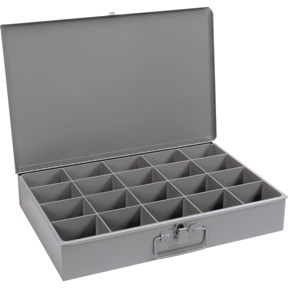 DURHAM Compartment Box - 18x12x3" - (20) Compartments - With Fixed Dividers, Lot of 4