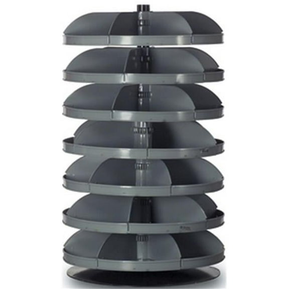 Durham 1207-95 28 in. No. 95 Rotabin Storage 7 Shelf, Gray