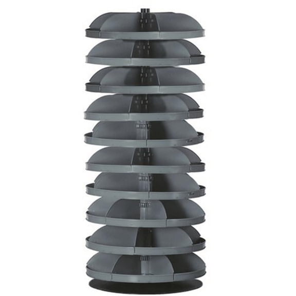Durham 1210-95 No. 95 Rotabin Storage 10 Shelf, Gray - 28 in.