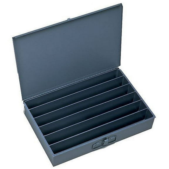 Durham 125-95-IND Gray Steel Individual Large Horizontal Box, 18" Width x 3" Height x 12" Depth, 6 Compartment