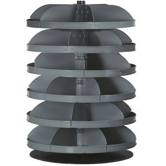 Durham 1306-95 34 in. Rotabin Storage 6 Shelf No. 95, Gray