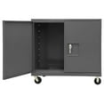 thumbnail image 1 of Durham  14 Gauge Double Door Lockable Solid Security Heavy Truck - Gray - 60 x 30 x 57 in., 1 of 1