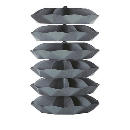 Durham 1536-95 No.95 Rotabin Storage 6 Shelves 10 Compartments Per Shelf, Gray - 44 in.