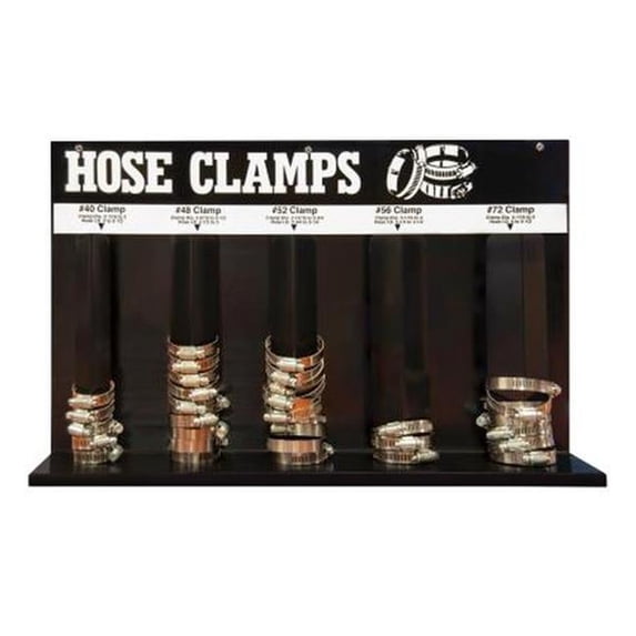 Durham 904-08-S702 23.31 x 5.5 x 14.31 in. 5 Loops Hose Clamp Rack - Black