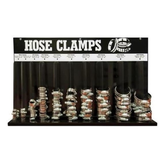 Durham 906-08-S129 23.31 x 5.5 x 14.31 in. Hose Clamp Rack with 10 Loops - Black