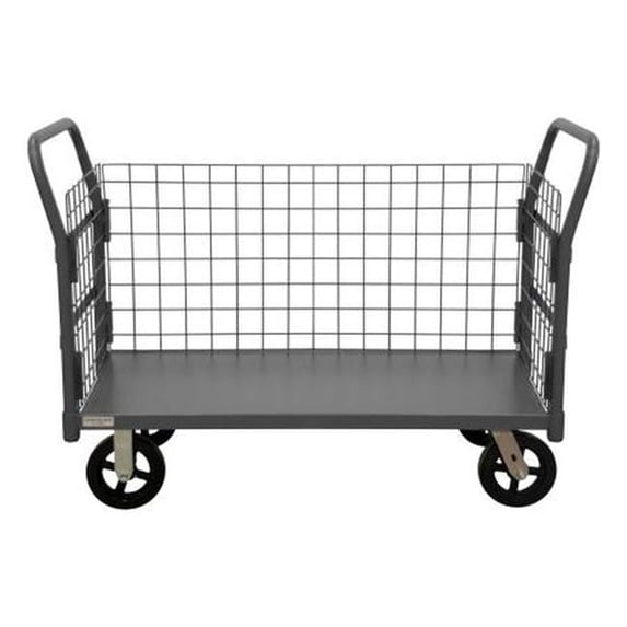 Durham W3SPT-244838-1-8MR95 24.37x 55.25 x 38.25 in. Wire Cart with Removable Handles - Gray