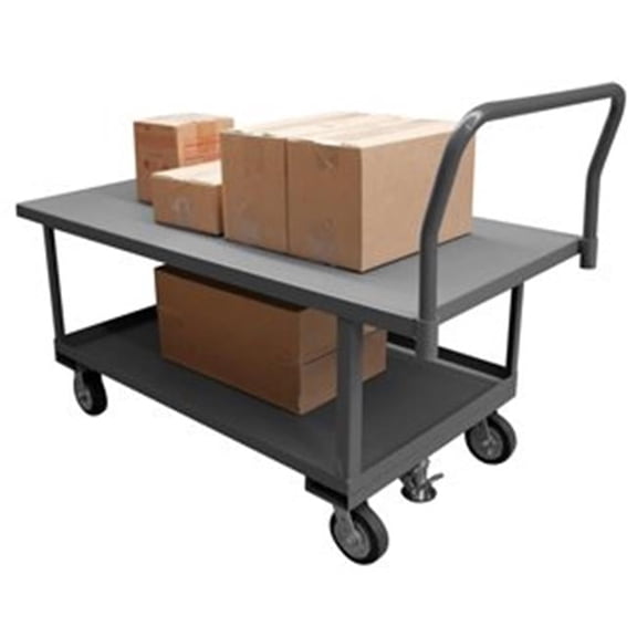 Durham WHPTFL30606MR95 27 in. Platform Trucks with Mold-On Rubber Casters, Gray - 2000 lbs