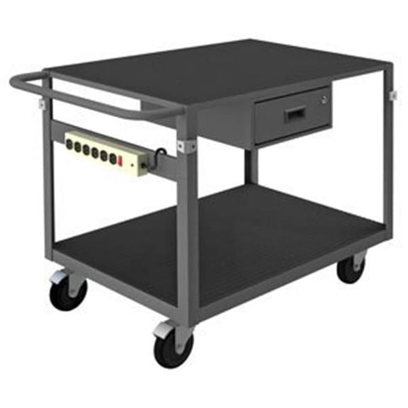 Durham 31 in. Instrument Cart, Gray - 1000 lbs