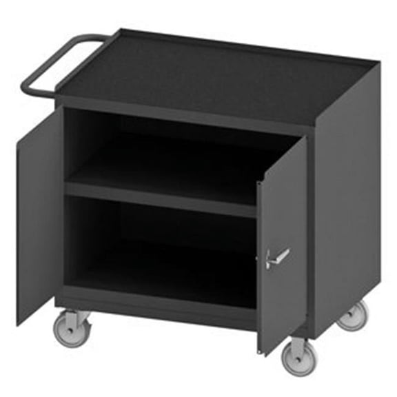 Durham 3100RM-5PU-95 36 in. 14 Gauge Mobile Bench Cabinets, Gray