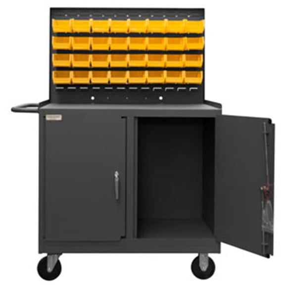 Durham 3112-2KHD-32B-5PO-95 58 in. Mobile Workstation, Gray - 1400 lbs