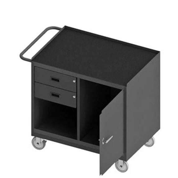 Durham 3118-RM-95 36 in. 14 Gauge Mobile Bench Cabinets, Gray