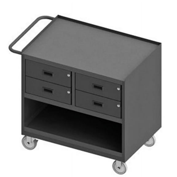 Durham 3120-95 36 in. 14 Gauge Mobile Bench Cabinets, Gray