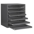 thumbnail image 1 of Durham 321B-95 Heavy Duty Bearing Slides Rack - Holds 6 Large Compartment Boxes, Gray, 1 of 1