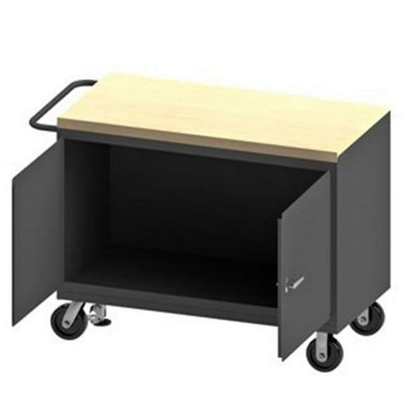 Durham 3411-MT-FL-95 38 in. 14 Gauge Mobile Bench Cabinets, Gray