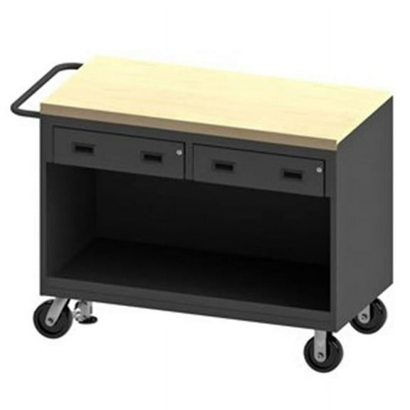 Durham 3414-MT-FL-95 38 in. 14 Gauge Mobile Bench Cabinets, Gray