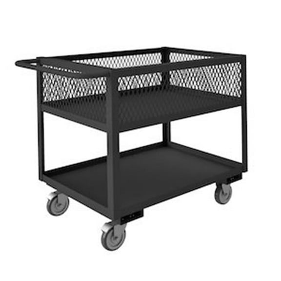 Durham 35 in. Rolling Service Cart, Gray - 1400 lbs