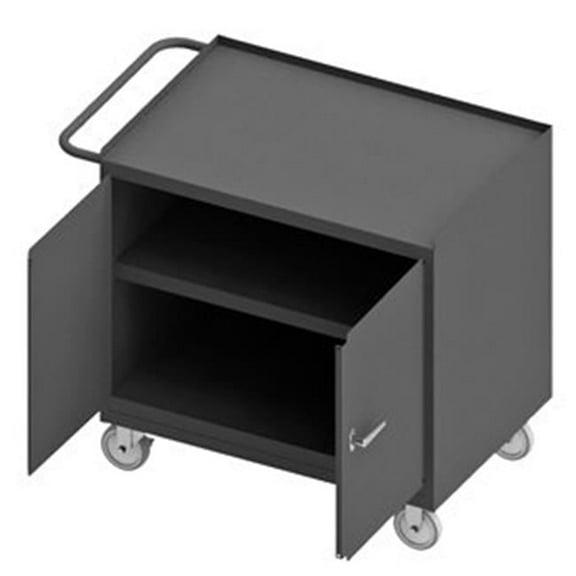 Durham 3113-95 36 in. 14 Gauge Mobile Bench Cabinets, Gray