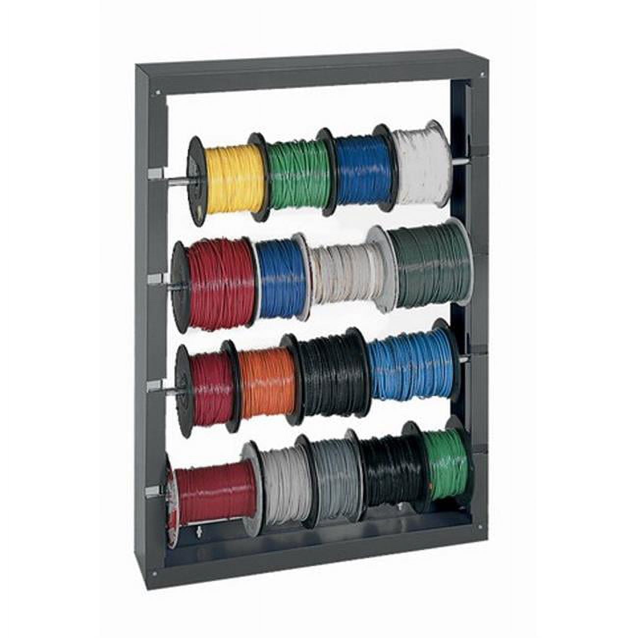 Durham 368-95 Gray Cold-Rolled Steel Wire Spool Rack with 4 Rods, 26-1/ ...