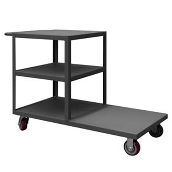 Durham 37 in. Multi-Level Platform Trucks, Gray - 1200 lbs