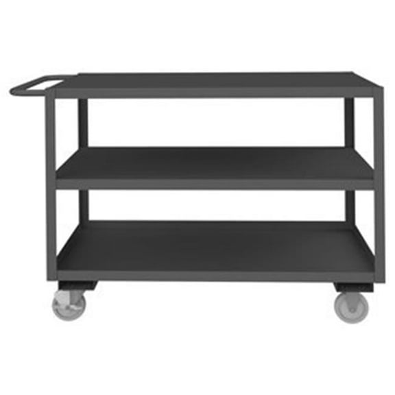 Durham 38 in. 3 Shelf Stock Carts, Gray - 1200 lbs