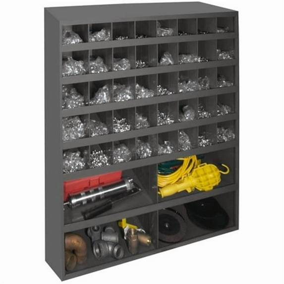 Durham 398-95 12 in. Steel 44 Opening Bin for Small Part Storage, Gray